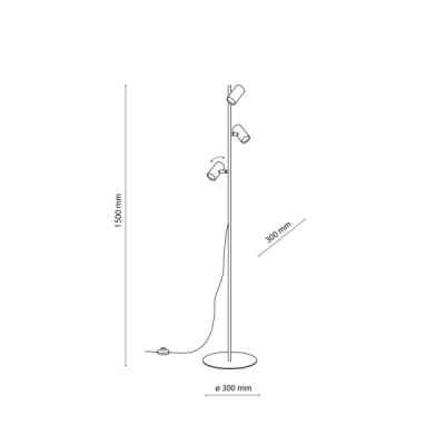 Top lampa podłogowa 3 16064 - TK Lighting