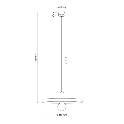 Sila sabia brown 1xe27 lampa wisząca 400 10758 - TK Lighting