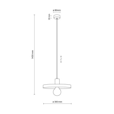 Sila brick sabia 1xe27 lampa wisząca 300 10954 - TK Lighting