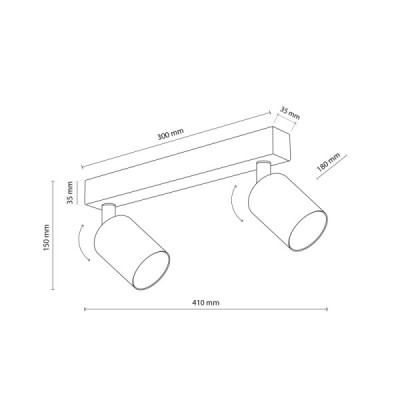 Nex sabia 2xgu10 lampa sufitowa 10628 - TK Lighting