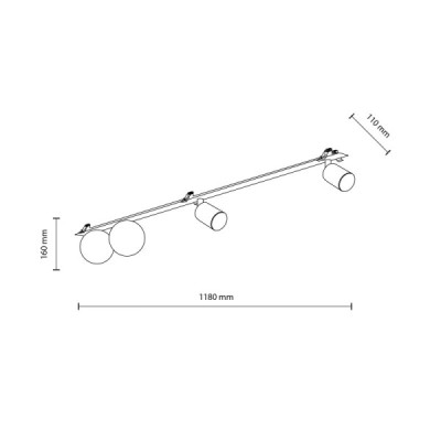 Vox 4 x gu10 / g9 lampa sufitowa podtynkowa 10929 - TK Lighting