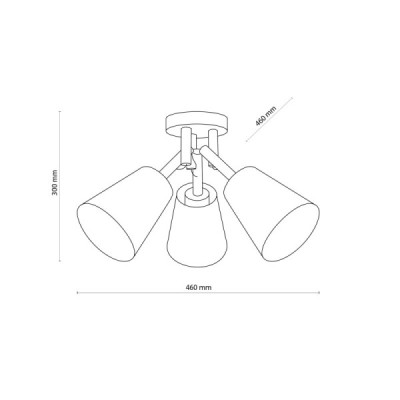 Vaio white lampa sufitowa 3 - 665 - TK Lighting