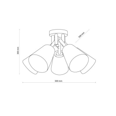 Vaio white lampa sufitowa 5 - 666 - TK Lighting