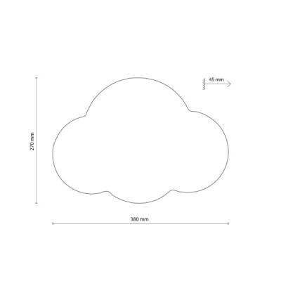 Cloud grey kinkiet - 4965 - TK Lighting