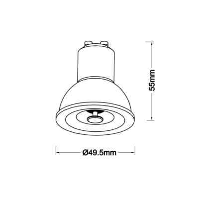 lampa led 7w gu10 3000k ch - Azzardo - Azzardo