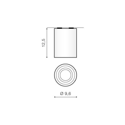 Bross 1 bk/alu plafon - Azzardo