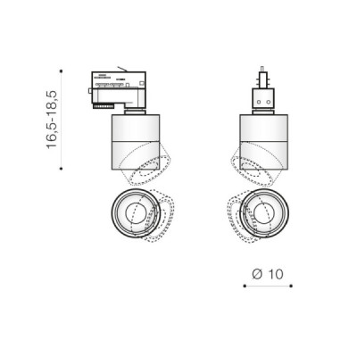 Costa track 3line 12w 3000k bk - Azzardo