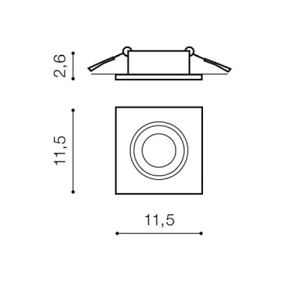 Hugo 1 downlight white - Azzardo