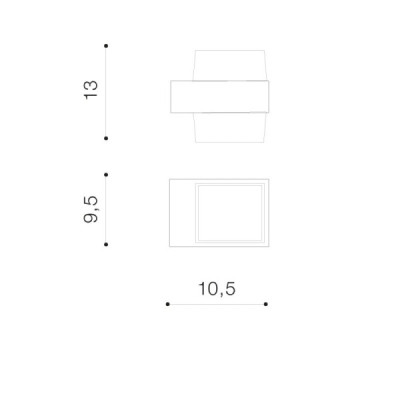 Lars square wall 4000k dgr - Azzardo