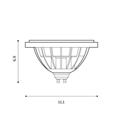 Led smart es111 15w 3000k dimm bk - Azzardo