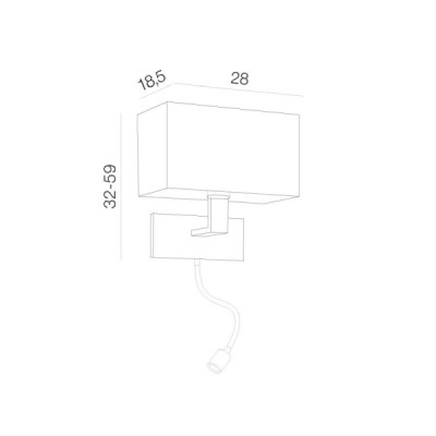 Martens wall led black - Azzardo