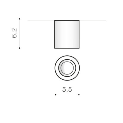 Nano round white - Azzardo