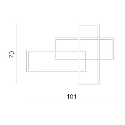 Quadratus wall dimm black - Azzardo