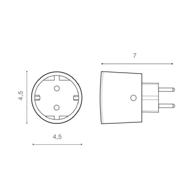 Single smart plug 10a wh - Azzardo