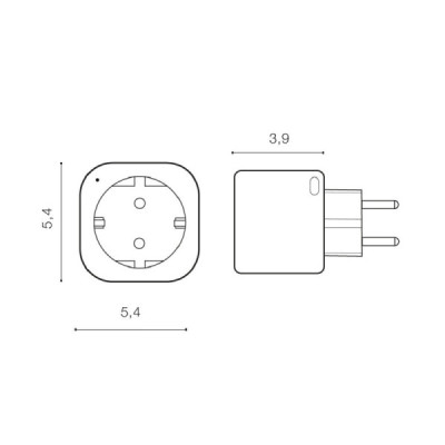 Single smart plug 16a wh - Azzardo