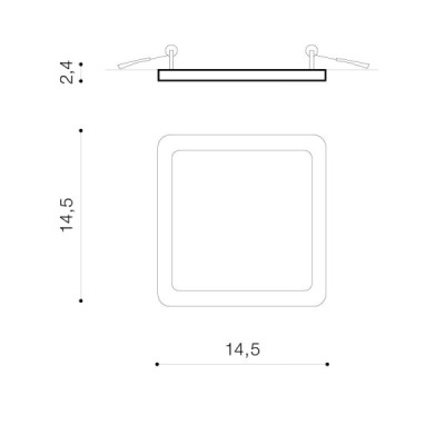 Slim 15 square 3000k ip44 white - Azzardo