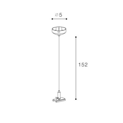 Track 1line wisząca accessory 1.5m wh - Azzardo