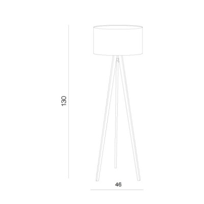 Tripod wood lampbody - Azzardo